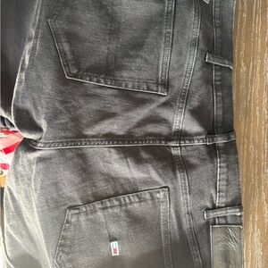 Tommy Hilfiger Men's Gray Straight Jeans with Flag Detail